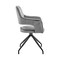 Armen Living Hadley Dining Room Accent Chair in Gray Velvet with Black Finish LCHDCHGRY - alternate 6
